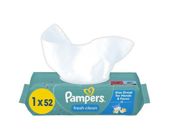 Дитячі вологі серветки Pampers Fresh Clean 52 шт (8001841041360)