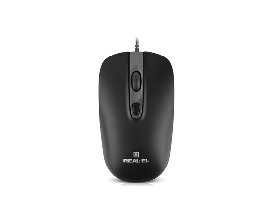Мишка REAL-EL RM-222 USB Black/Gray (EL123200040), зображення 2 Мишка REAL-EL RM-222 USB Black/Gray (EL123200040), зображення 2