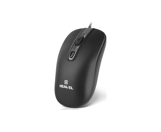 Мишка REAL-EL RM-222 USB Black/Gray (EL123200040), зображення 3 Мишка REAL-EL RM-222 USB Black/Gray (EL123200040), зображення 3