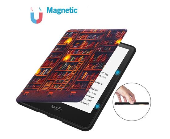 Чехол для электронной книги BeCover Smart Case Amazon Kindle Paperwhite 12th Gen. 2024 7" Library (712855), изображение 4 Чехол для электронной книги BeCover Smart Case Amazon Kindle Paperwhite 12th Gen. 2024 7" Library (712855), изображение 4
