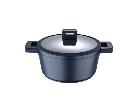 Кастрюля MasterPro Indigo з кришкою 24 см 4,5 л (BGMP-7979), изображение 2 Кастрюля MasterPro Indigo з кришкою 24 см 4,5 л (BGMP-7979), изображение 2