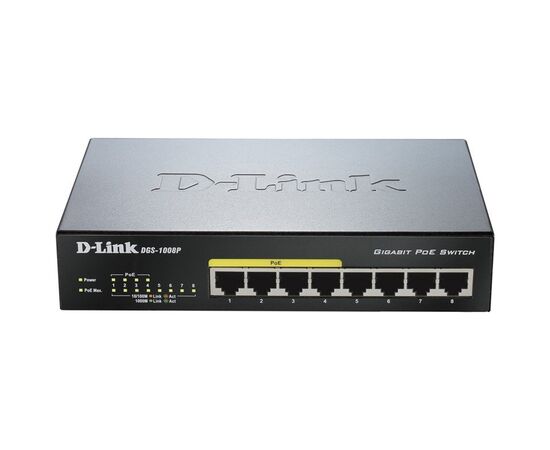 Комутатор мережевий D-Link DGS-1008P