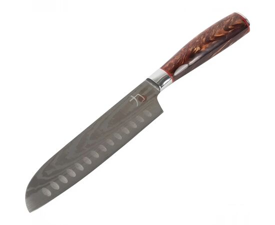 Кухонный нож MasterPro Tetsu, сантоку, 17.5 см, коричневий (BGMP-4128-BR), изображение 2 Кухонный нож MasterPro Tetsu, сантоку, 17.5 см, коричневий (BGMP-4128-BR), изображение 2