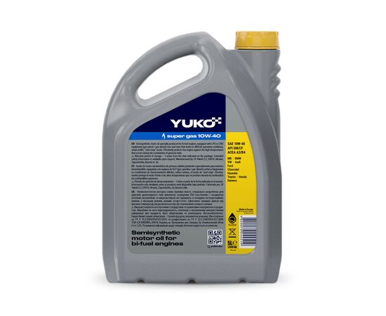 Моторное масло Yuko SUPER GAS 10W-40 5л (4820070244519), изображение 2 Моторное масло Yuko SUPER GAS 10W-40 5л (4820070244519), изображение 2