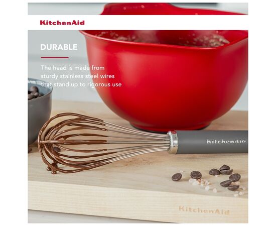 Венчик KitchenAid Coreline 26,2 см сірий (KAS060OHCGG), изображение 6 Венчик KitchenAid Coreline 26,2 см сірий (KAS060OHCGG), изображение 6