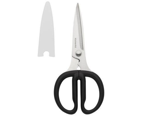 Кухонные ножницы KitchenAid Universal, з захисним чохлом на лезо, 21,1 см, чорні (KQG351OHOBE)