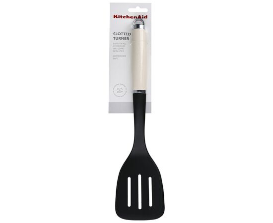 Лопатка кухонна KitchenAid Coreline з прорізами, 35,6 см, кремовий (KAG002OHACE), зображення 4 Лопатка кухонна KitchenAid Coreline з прорізами, 35,6 см, кремовий (KAG002OHACE), зображення 4