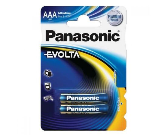 Батарейка Panasonic LR03 PANASONIC Evolta * 2 (LR03EGE/2BP)