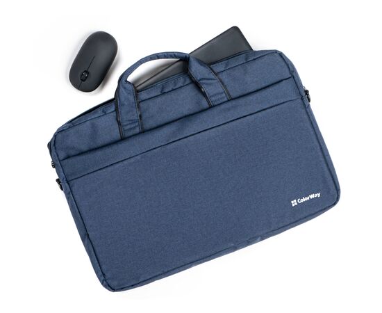 Сумка для ноутбука ColorWay 15.6" Modern Navy (CW-LBM156-NV), изображение 7 Сумка для ноутбука ColorWay 15.6" Modern Navy (CW-LBM156-NV), изображение 7