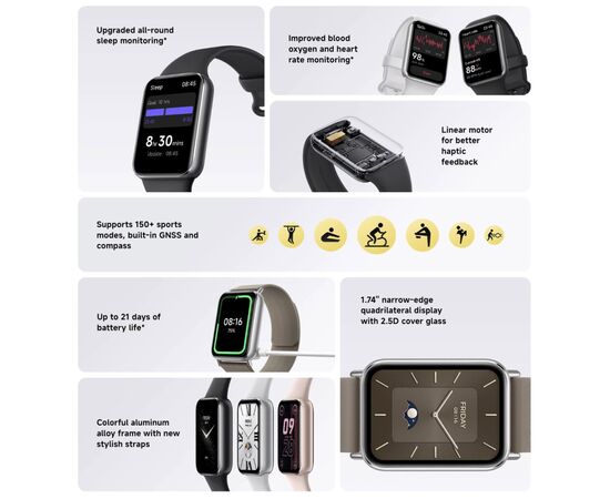 Фитнес браслет Xiaomi Smart Band 9 Pro (BHR8714GL) Rose Gold (1111144), изображение 3 Фитнес браслет Xiaomi Smart Band 9 Pro (BHR8714GL) Rose Gold (1111144), изображение 3