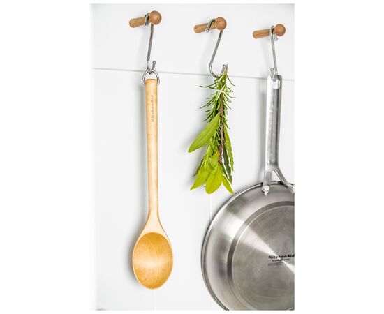 Ложка кухарська KitchenAid Coreline для сервіровки, 34 см, береза (KQR703OHE), зображення 6 Ложка кухарська KitchenAid Coreline для сервіровки, 34 см, береза (KQR703OHE), зображення 6