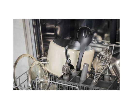 Ложка кухарська KitchenAid Coreline для сервіровки з прорізами, 33,8 см, сіра (KAS004OHCGG), зображення 8 Ложка кухарська KitchenAid Coreline для сервіровки з прорізами, 33,8 см, сіра (KAS004OHCGG), зображення 8