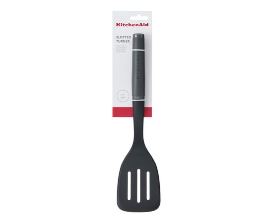 Лопатка кухонна KitchenAid Coreline з прорізами, 34,3 см, сірий (KAS002OHCGG), зображення 2 Лопатка кухонна KitchenAid Coreline з прорізами, 34,3 см, сірий (KAS002OHCGG), зображення 2