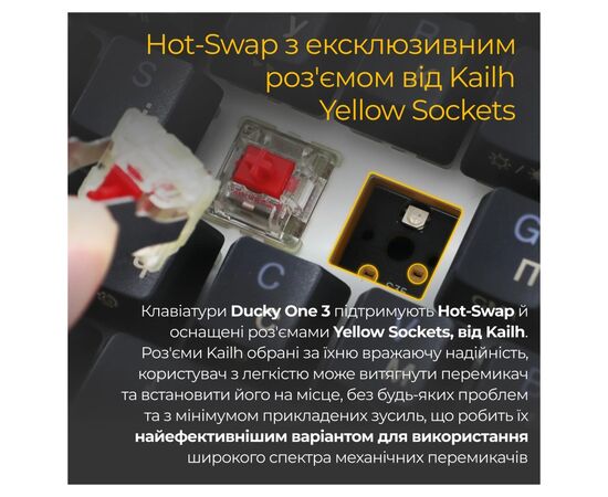 Клавіатура Ducky One 3 Mini Cherry MX Silent Red RGB UA USB Black (DKON2161ST-SUAPXCLAWSC1), зображення 12 Клавіатура Ducky One 3 Mini Cherry MX Silent Red RGB UA USB Black (DKON2161ST-SUAPXCLAWSC1), зображення 12