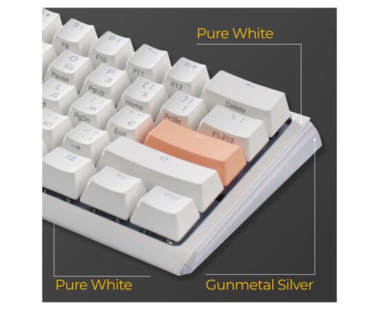 Клавіатура Ducky One 3 Mini Cherry MX Silent Red RGB UA USB White (DKON2161ST-SUAPXPWWWSC1), зображення 10 Клавіатура Ducky One 3 Mini Cherry MX Silent Red RGB UA USB White (DKON2161ST-SUAPXPWWWSC1), зображення 10