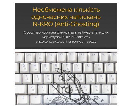 Клавиатура Ducky One 3 SF Cherry MX Brown RGB UA USB White (DKON2167ST-BUAPXPWWWSC1), изображение 9 Клавиатура Ducky One 3 SF Cherry MX Brown RGB UA USB White (DKON2167ST-BUAPXPWWWSC1), изображение 9