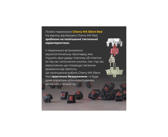 Клавіатура Ducky One 3 TKL Cherry MX Silent Red RGB UA USB Black (DKON2187ST-SUAPXCLAWSC1), зображення 6 Клавіатура Ducky One 3 TKL Cherry MX Silent Red RGB UA USB Black (DKON2187ST-SUAPXCLAWSC1), зображення 6