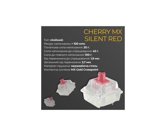 Клавіатура Ducky One 3 TKL Cherry MX Silent Red RGB UA USB Black (DKON2187ST-SUAPXCLAWSC1), зображення 7 Клавіатура Ducky One 3 TKL Cherry MX Silent Red RGB UA USB Black (DKON2187ST-SUAPXCLAWSC1), зображення 7