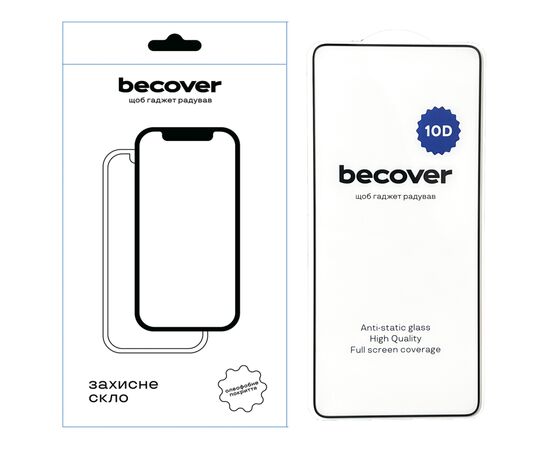 Стекло защитное BeCover Oppo Reno12 F 5G 10D Black (712739)