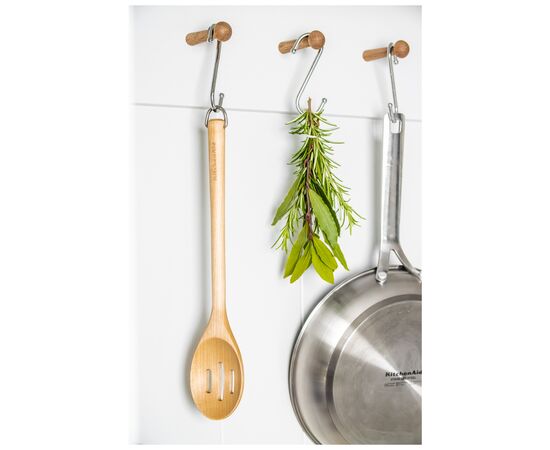 Ложка кухарська KitchenAid Coreline для сервіровки з прорізами, 34 см, береза (KQR704OHE), зображення 6 Ложка кухарська KitchenAid Coreline для сервіровки з прорізами, 34 см, береза (KQR704OHE), зображення 6