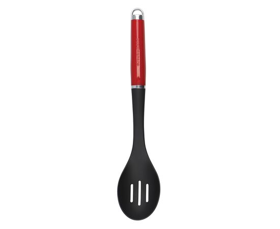 Ложка поварская KitchenAid Coreline для сервіровки з прорізами, 35,3 см, червона (KAG004OHERE)