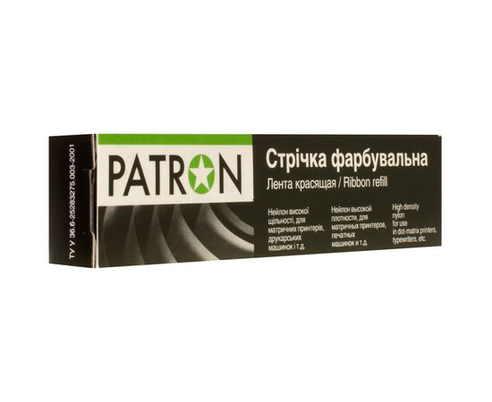 Лента к принтерам 13мм х 16м Refill STD Black кільце Patron (RIB-PN-12.7x16-К-B)