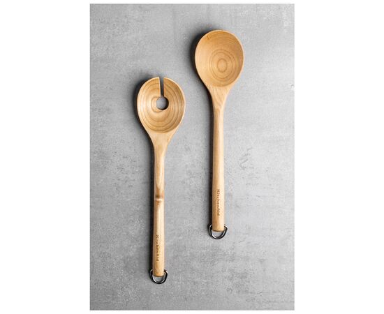 Ложка поварская KitchenAid Coreline Набір для салату, 2 шт, 30 см, береза (KQR713OHE), изображение 5 Ложка поварская KitchenAid Coreline Набір для салату, 2 шт, 30 см, береза (KQR713OHE), изображение 5