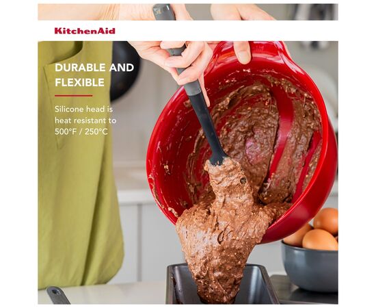 Лопатка кухонная KitchenAid Coreline для тіста, 30 см, сірий (KAS031OHCGG), изображение 6 Лопатка кухонная KitchenAid Coreline для тіста, 30 см, сірий (KAS031OHCGG), изображение 6