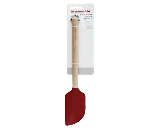 Лопатка кухонная KitchenAid Coreline для тіста, 31,8 см, береза, червоний (KQR731OHERE), изображение 4 Лопатка кухонная KitchenAid Coreline для тіста, 31,8 см, береза, червоний (KQR731OHERE), изображение 4