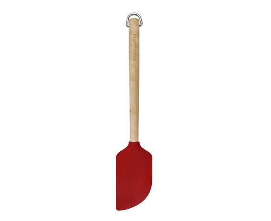 Лопатка кухонная KitchenAid Coreline для тіста, 31,8 см, береза, червоний (KQR731OHERE)