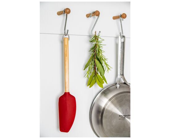 Лопатка кухонная KitchenAid Coreline для тіста, 35,3 см, береза, червоний (KQR732OHERE), изображение 6 Лопатка кухонная KitchenAid Coreline для тіста, 35,3 см, береза, червоний (KQR732OHERE), изображение 6