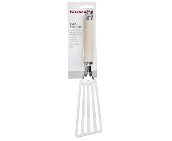 Лопатка кухонная KitchenAid Coreline з прорізами, 32,8 см, кремовий (KAG024OHACE), изображение 4 Лопатка кухонная KitchenAid Coreline з прорізами, 32,8 см, кремовий (KAG024OHACE), изображение 4