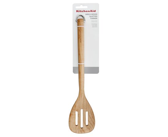Лопатка кухонна KitchenAid Coreline з прорізами, 34,2 см, береза (KQR702OHE), зображення 3 Лопатка кухонна KitchenAid Coreline з прорізами, 34,2 см, береза (KQR702OHE), зображення 3