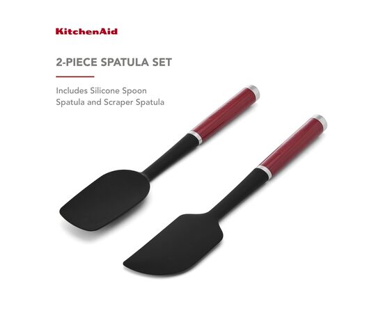 Лопатка кухонная KitchenAid Coreline для тіста, Набір 2 шт, 30 см, червоний (KQG437OHERE), изображение 3 Лопатка кухонная KitchenAid Coreline для тіста, Набір 2 шт, 30 см, червоний (KQG437OHERE), изображение 3