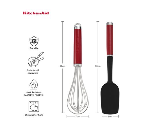 Кухонный набор KitchenAid Coreline, 2 предмети, червоний (KQG463OHERE), изображение 3 Кухонный набор KitchenAid Coreline, 2 предмети, червоний (KQG463OHERE), изображение 3
