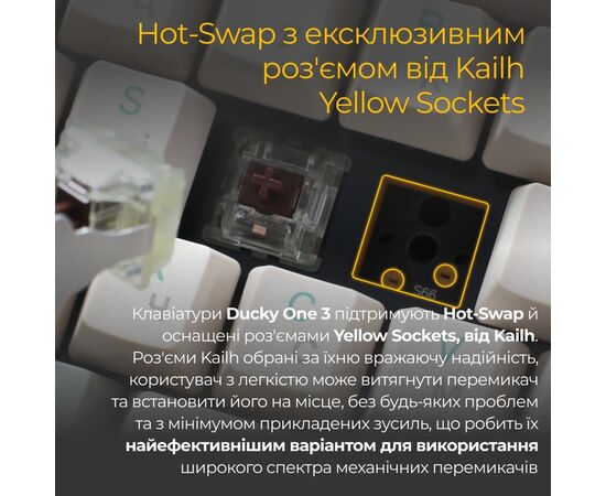 Клавиатура Ducky One 3 Cherry MX Brown UA USB Cream (DKON2108-BUAPXМAEGGC1), изображение 12 Клавиатура Ducky One 3 Cherry MX Brown UA USB Cream (DKON2108-BUAPXМAEGGC1), изображение 12