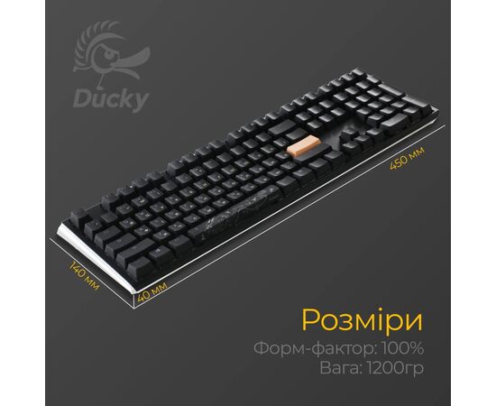Клавіатура Ducky One 3 Cherry MX Brown RGB UA USB Black (DKON2108ST-BUAPXCLAWSC1), зображення 11 Клавіатура Ducky One 3 Cherry MX Brown RGB UA USB Black (DKON2108ST-BUAPXCLAWSC1), зображення 11