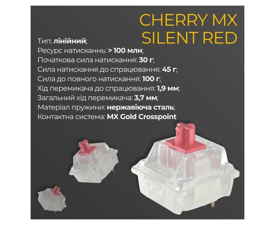 Клавіатура Ducky One 3 Cherry MX Silent Red UA USB Cream (DKON2108-SUAPXМAEGGC1), зображення 6 Клавіатура Ducky One 3 Cherry MX Silent Red UA USB Cream (DKON2108-SUAPXМAEGGC1), зображення 6
