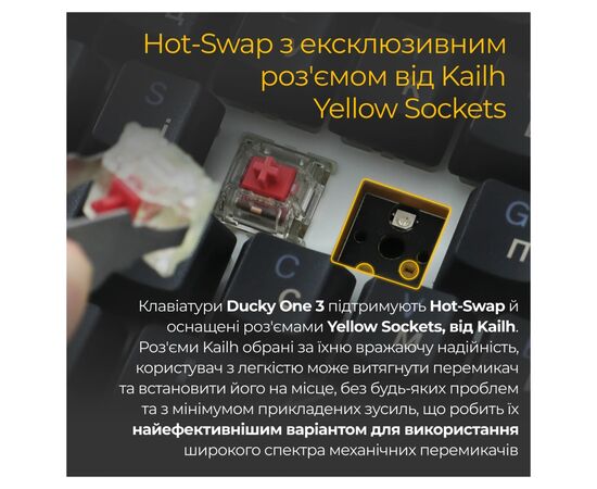 Клавіатура Ducky One 3 Cherry MX Speed Silver RGB UA USB Black (DKON2108ST-PUAPXCLAWSC1), зображення 12 Клавіатура Ducky One 3 Cherry MX Speed Silver RGB UA USB Black (DKON2108ST-PUAPXCLAWSC1), зображення 12