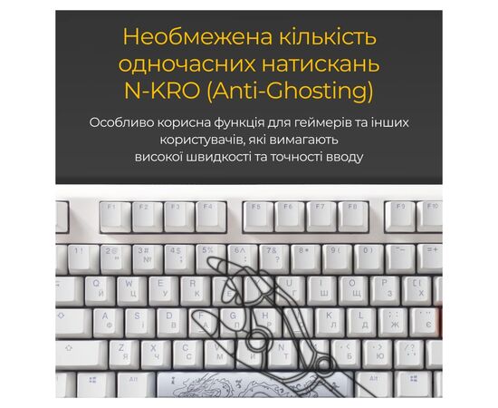 Клавіатура Ducky One 3 Cherry MX Speed Silver RGB UA USB White (DKON2108ST-PUAPXPWWWSC1), зображення 9 Клавіатура Ducky One 3 Cherry MX Speed Silver RGB UA USB White (DKON2108ST-PUAPXPWWWSC1), зображення 9