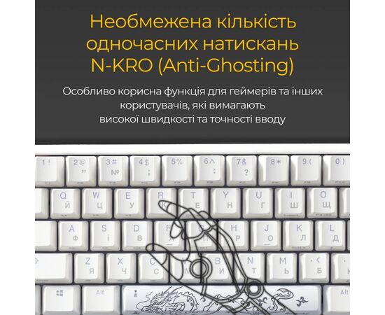 Клавиатура Ducky One 3 Mini Cherry MX Red RGB UA USB White (DKON2161ST-RUAPXPWWWSC1), изображение 9 Клавиатура Ducky One 3 Mini Cherry MX Red RGB UA USB White (DKON2161ST-RUAPXPWWWSC1), изображение 9