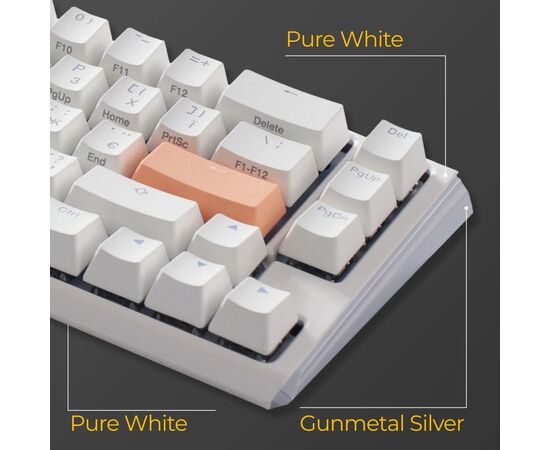 Клавиатура Ducky One 3 SF Cherry MX Red RGB UA USB White (DKON2167ST-RUAPXPWWWSC1), изображение 10 Клавиатура Ducky One 3 SF Cherry MX Red RGB UA USB White (DKON2167ST-RUAPXPWWWSC1), изображение 10