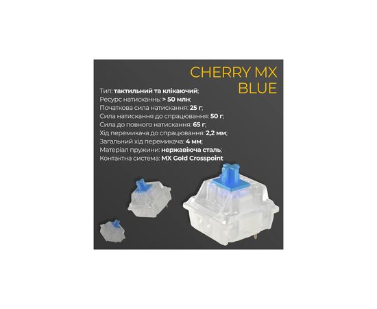 Клавиатура Ducky One 3 TKL Cherry MX Blue RGB UA USB Black (DKON2187ST-CUAPXCLAWSC1), изображение 7 Клавиатура Ducky One 3 TKL Cherry MX Blue RGB UA USB Black (DKON2187ST-CUAPXCLAWSC1), изображение 7