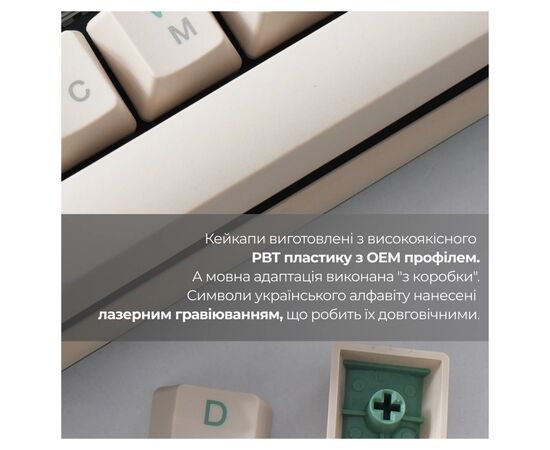 Клавіатура Ducky One 3 TKL Cherry MX Speed Silver UA USB Cream (DKON2187-PUAPXМAEGGC1), зображення 8 Клавіатура Ducky One 3 TKL Cherry MX Speed Silver UA USB Cream (DKON2187-PUAPXМAEGGC1), зображення 8