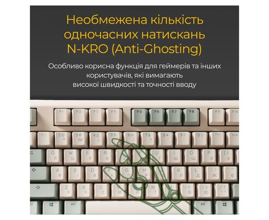 Клавіатура Ducky One 3 TKL Cherry MX Speed Silver UA USB Cream (DKON2187-PUAPXМAEGGC1), зображення 9 Клавіатура Ducky One 3 TKL Cherry MX Speed Silver UA USB Cream (DKON2187-PUAPXМAEGGC1), зображення 9