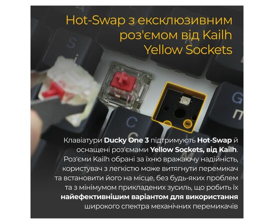 Клавіатура Ducky One 3 TKL Cherry MX Speed Silver RGB UA USB Black (DKON2187ST-PUAPXCLAWSC1), зображення 12 Клавіатура Ducky One 3 TKL Cherry MX Speed Silver RGB UA USB Black (DKON2187ST-PUAPXCLAWSC1), зображення 12