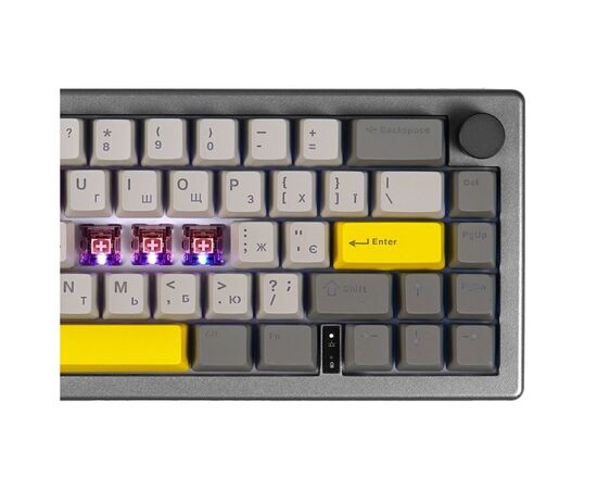 Клавіатура Epomaker EK68 65 Flamingo Switch Hot-Swap RGB Wireless/Bluetooth/USB UA Black (EK68-B-F), зображення 2 Клавіатура Epomaker EK68 65 Flamingo Switch Hot-Swap RGB Wireless/Bluetooth/USB UA Black (EK68-B-F), зображення 2