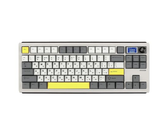 Клавіатура Epomaker Shadow-S TKL Mulan Switch Hot-Swap LCD Screen RGB Wireless/Bluetooth/USB UA White (SHS-W-M)