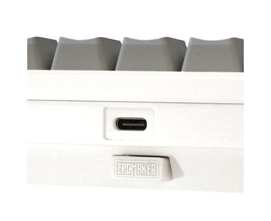 Клавиатура Epomaker Shadow-X 70 Wisteria Linear Switch Hot-Swap LCD Screen RGB Wireless/Bluetooth/USB UA White (SHX-W-WL), изображение 4 Клавиатура Epomaker Shadow-X 70 Wisteria Linear Switch Hot-Swap LCD Screen RGB Wireless/Bluetooth/USB UA White (SHX-W-WL), изображение 4