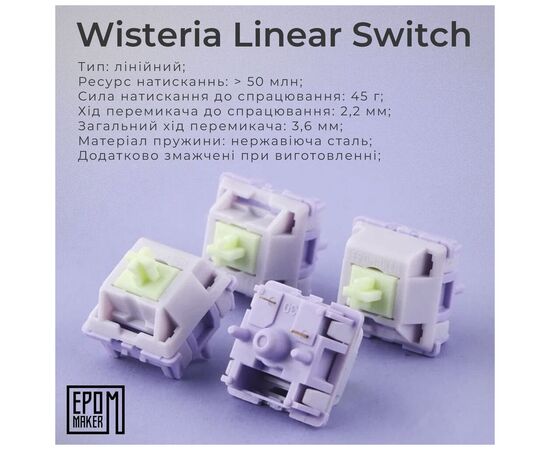 Клавиатура Epomaker Shadow-X 70 Wisteria Linear Switch Hot-Swap LCD Screen RGB Wireless/Bluetooth/USB UA White (SHX-W-WL), изображение 6 Клавиатура Epomaker Shadow-X 70 Wisteria Linear Switch Hot-Swap LCD Screen RGB Wireless/Bluetooth/USB UA White (SHX-W-WL), изображение 6